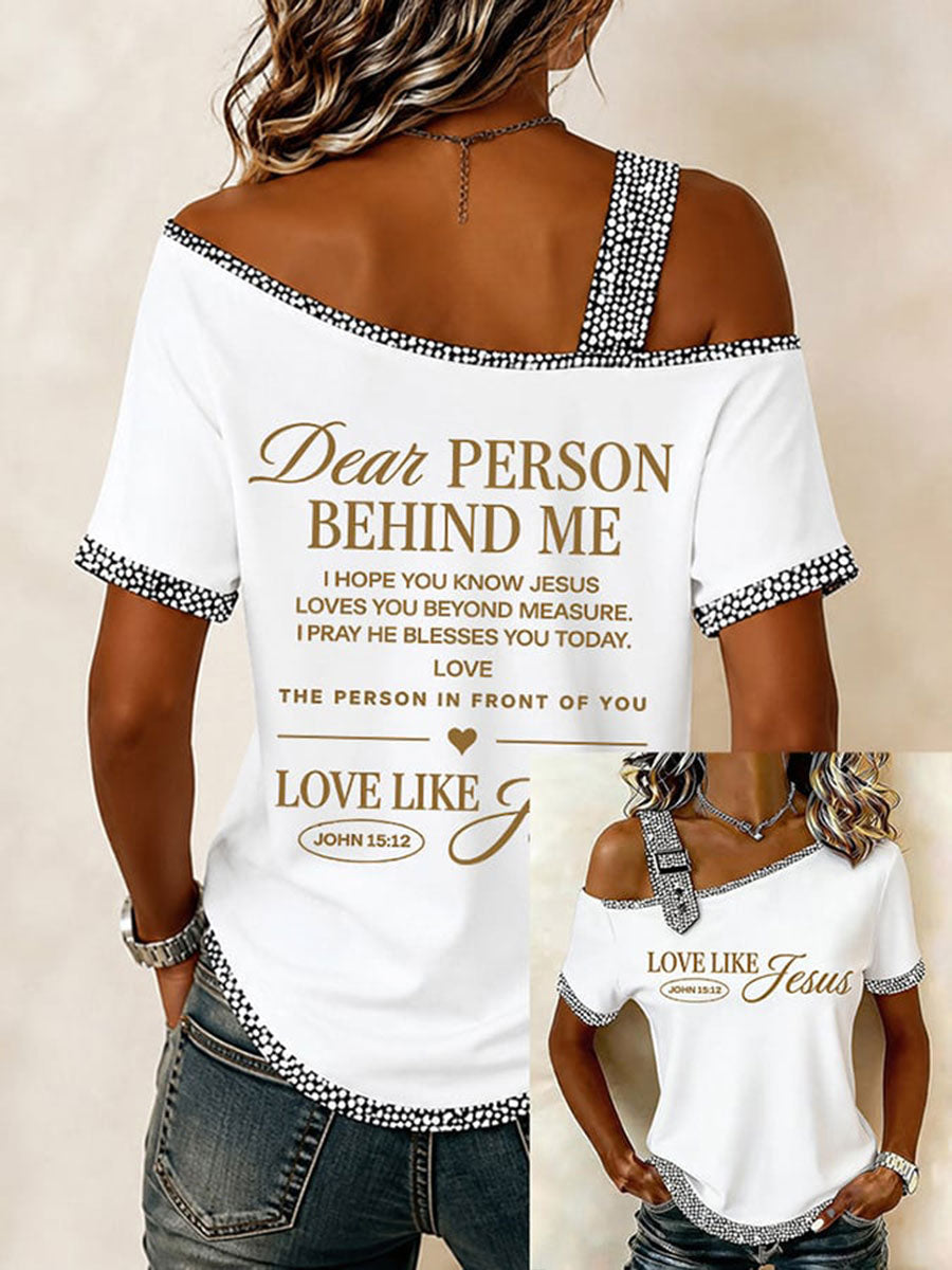 Women’s Dear Person Behind Me Printed Casual T-Shirt
