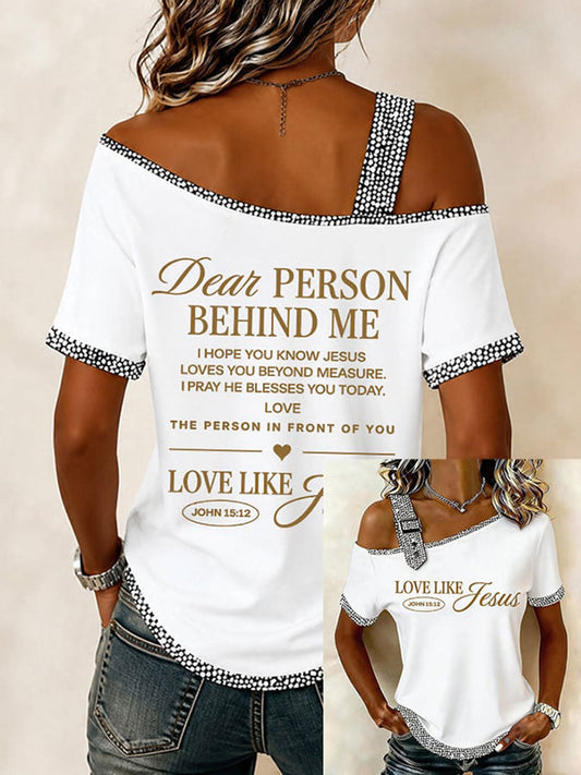 Women’s Dear Person Behind Me Printed Casual T-Shirt