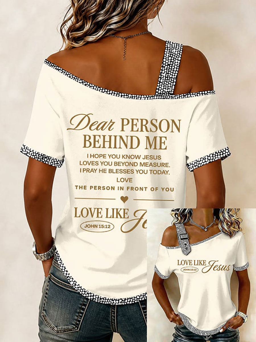 Women’s Dear Person Behind Me Printed Casual T-Shirt