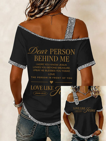 Women’s Dear Person Behind Me Printed Casual T-Shirt