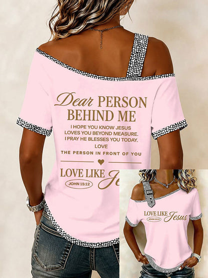 Women’s Dear Person Behind Me Printed Casual T-Shirt