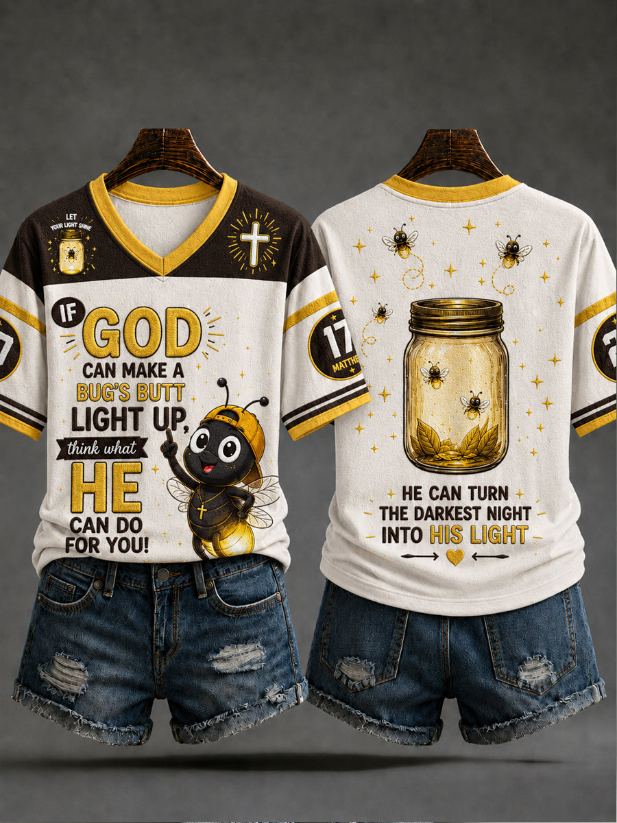 Women's Christian God Can Do For You V-neck Short Sleeve T-shirt