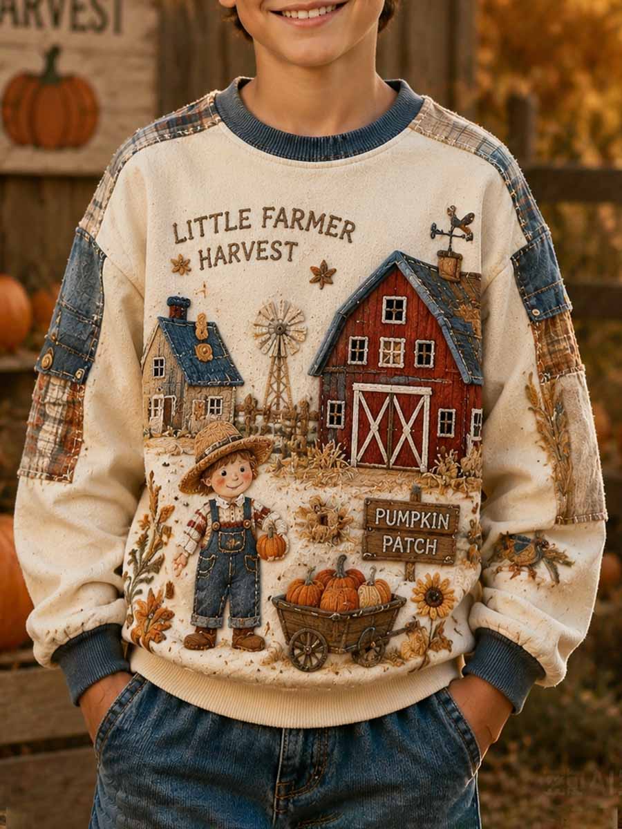 Men's Autumn Harvest Pattern Printed Sweatshirt