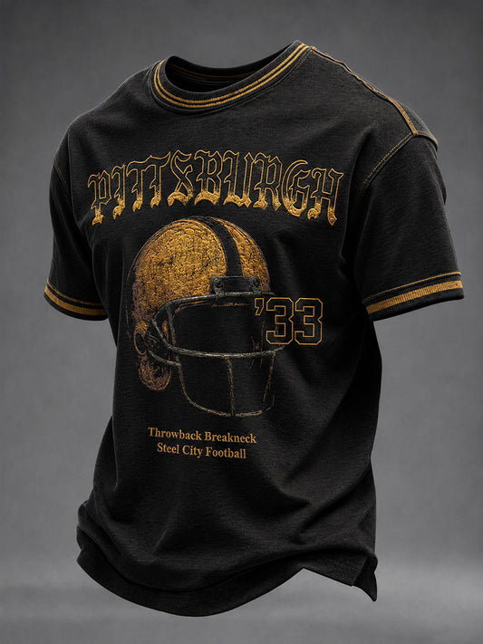 Men's Steel City Football Short Sleeves T-shirt