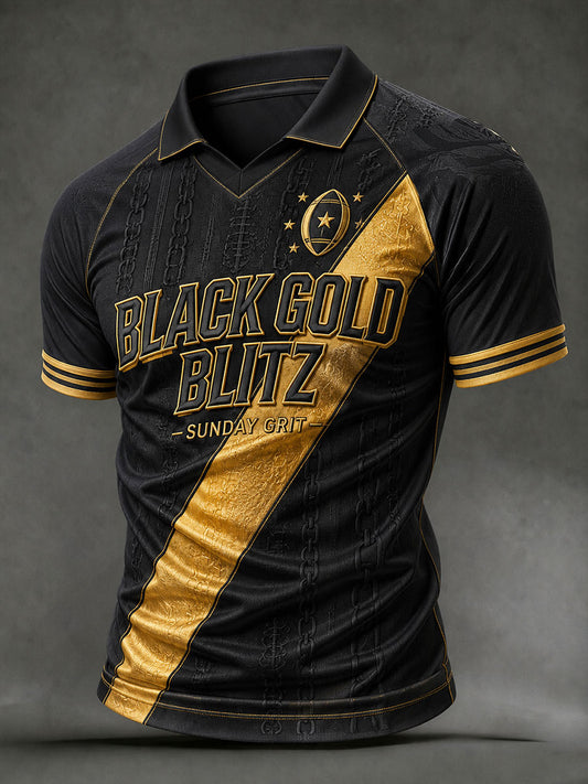 Men's Black Gold Blitz Short Sleeves T-shirt