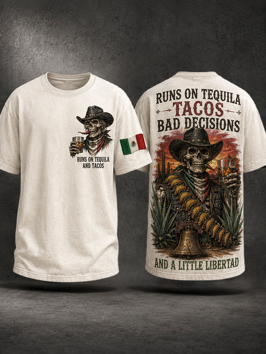 Men's Mexico Independence Day Art Printed T-shirt