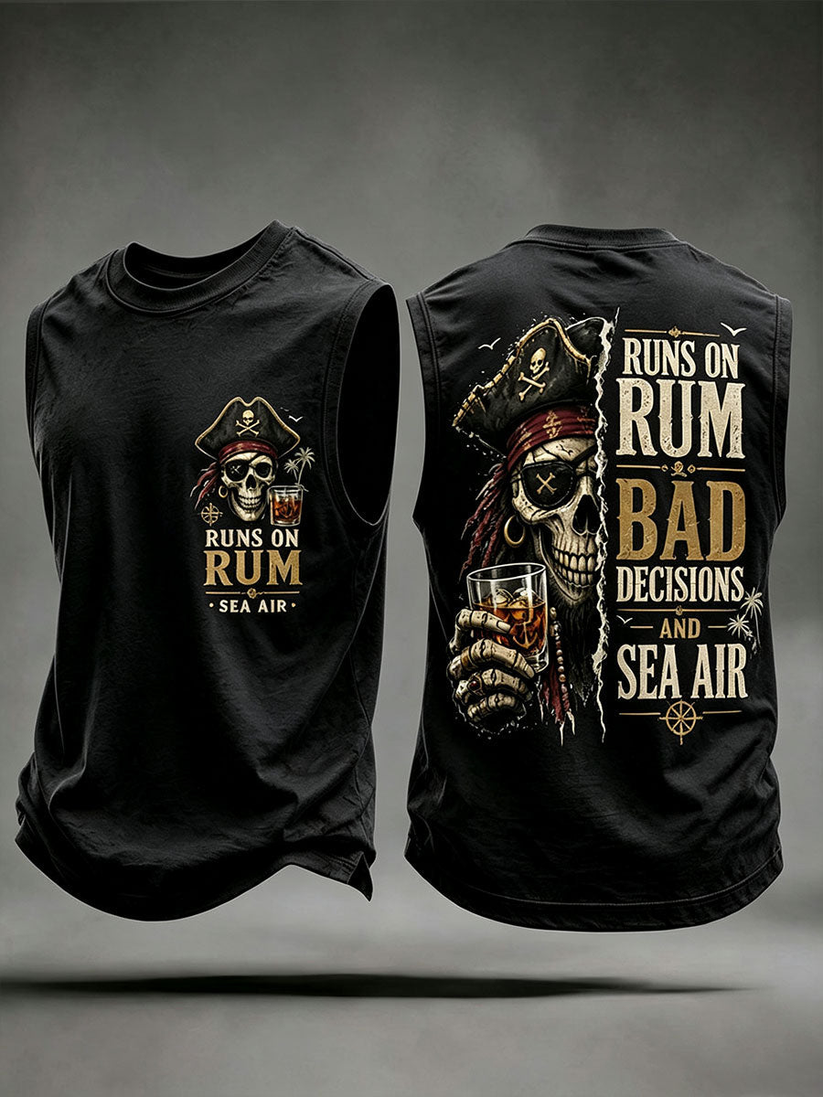 Men's 'Runs On Rum, Bad Decisions, And Sea Air' Vests