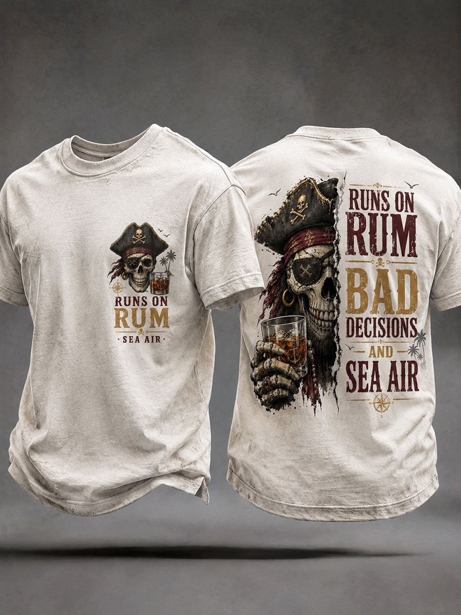 Men's 'Runs On Rum, Bad Decisions, And Sea Air' T-Shirts