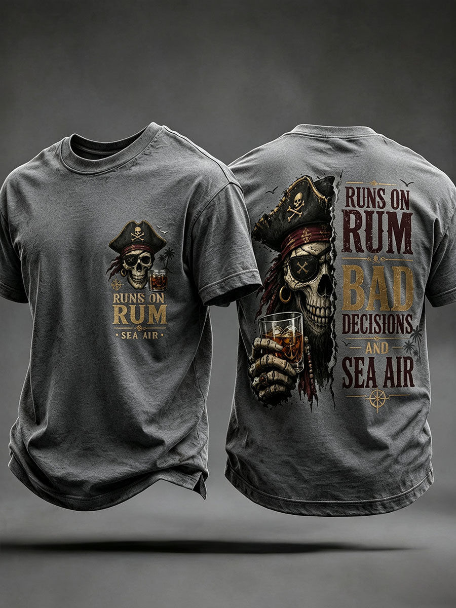 Men's 'Runs On Rum, Bad Decisions, And Sea Air' T-Shirts