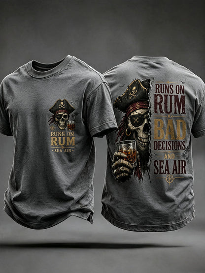Men's 'Runs On Rum, Bad Decisions, And Sea Air' T-Shirts