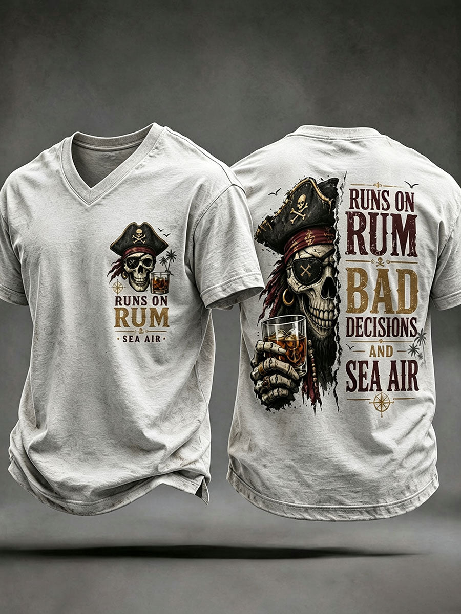Men's "Runs On Rum, Bad Decisions, and Sea Air" T-Shirts