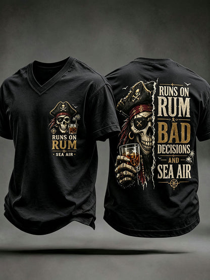 Men's "Runs On Rum, Bad Decisions, and Sea Air" T-Shirts