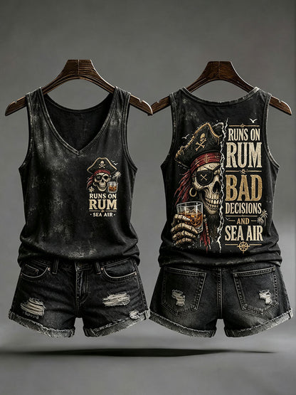 Women's 'Runs On Rum, Bad Decisions, And Sea Air' Vests