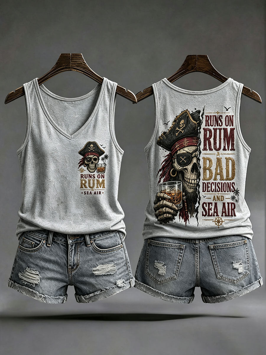 Women's 'Runs On Rum, Bad Decisions, And Sea Air' Vests