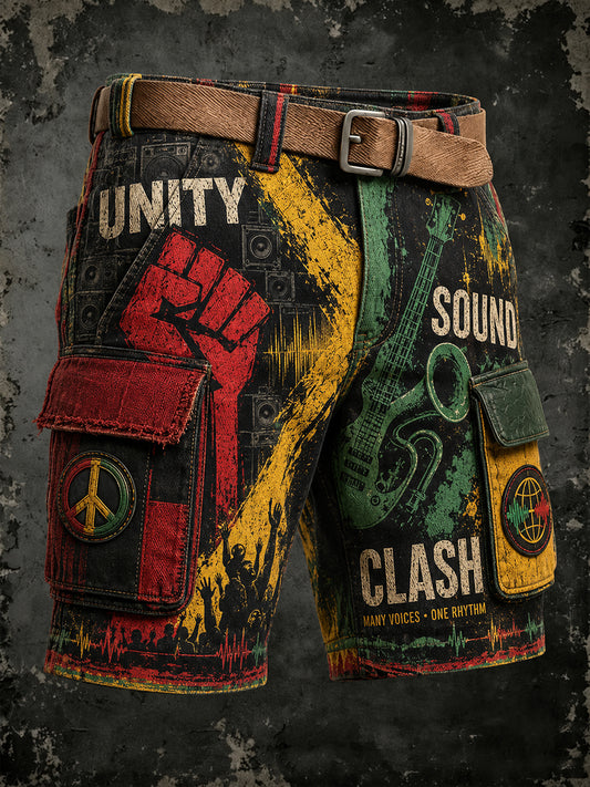 Men's Reggae  Art Print Casual Shorts
