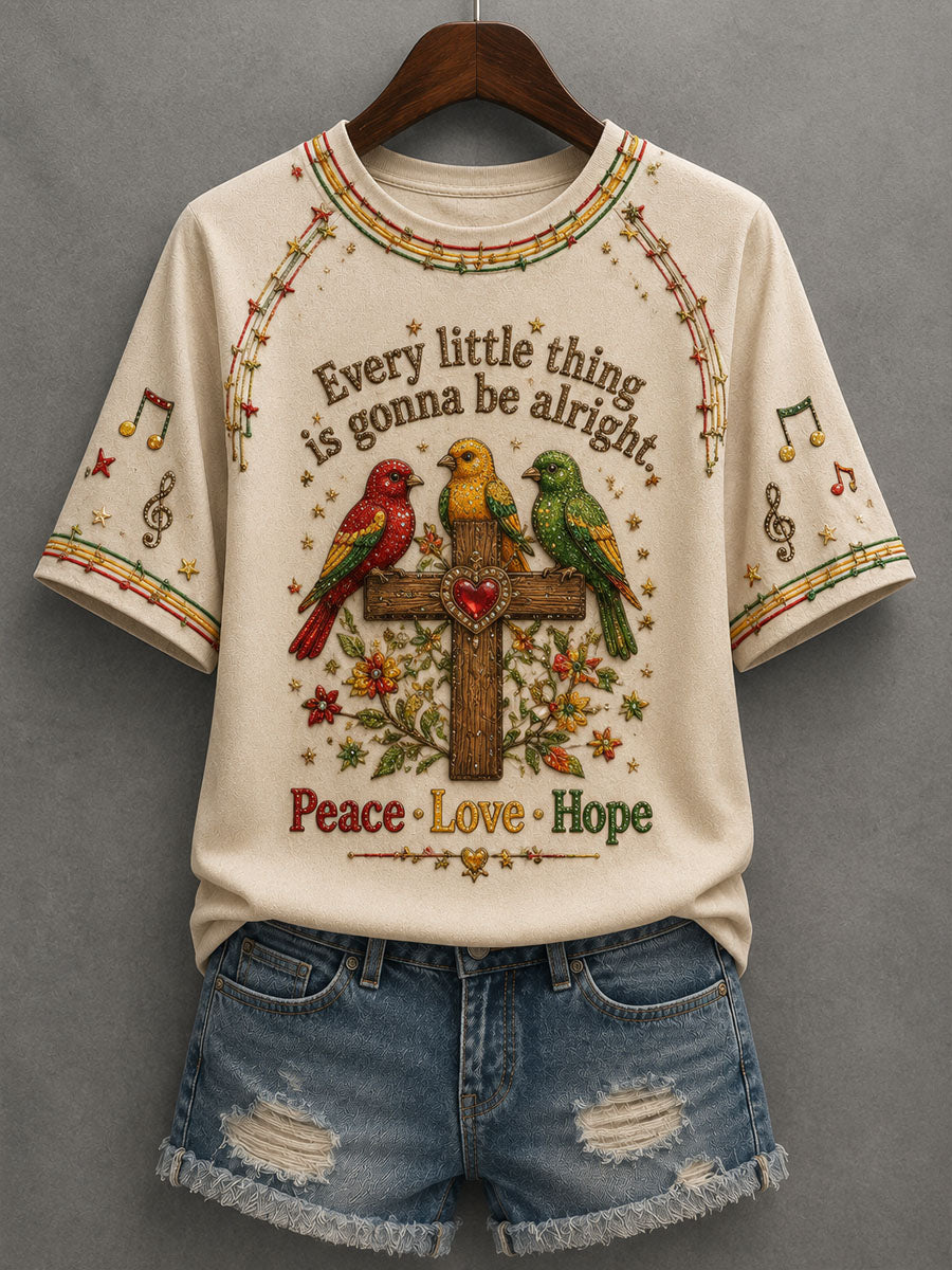 Faith Hope Love Inspirational Bird Shirt