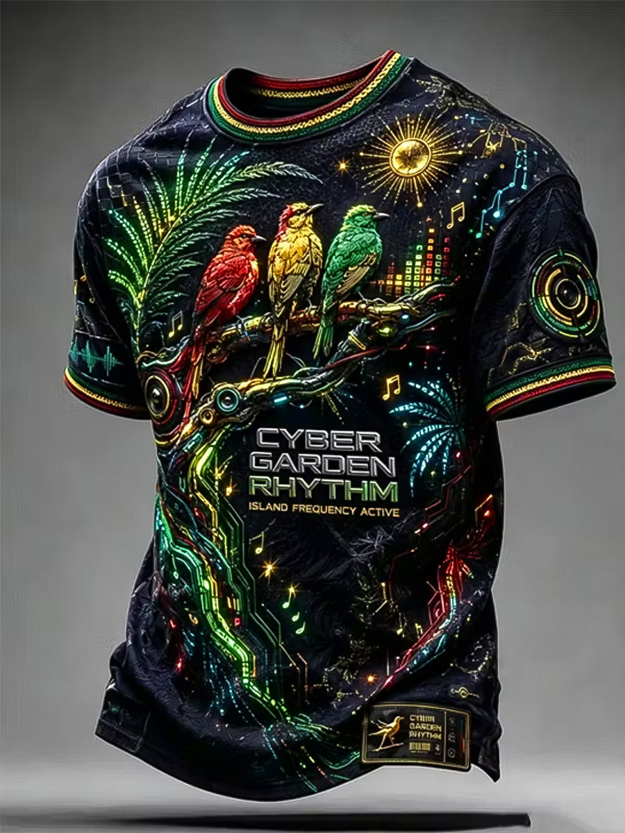 Retro Functional Reggae Music Casual T-Shirt