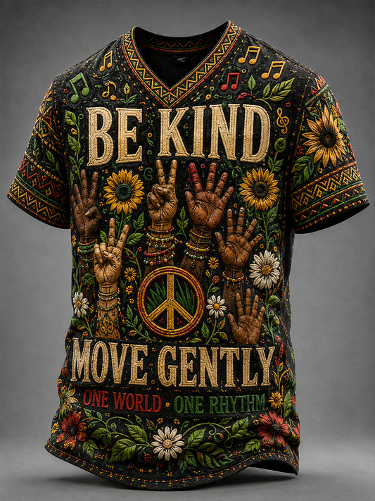 Men's Reggae  V-neck T-shirt