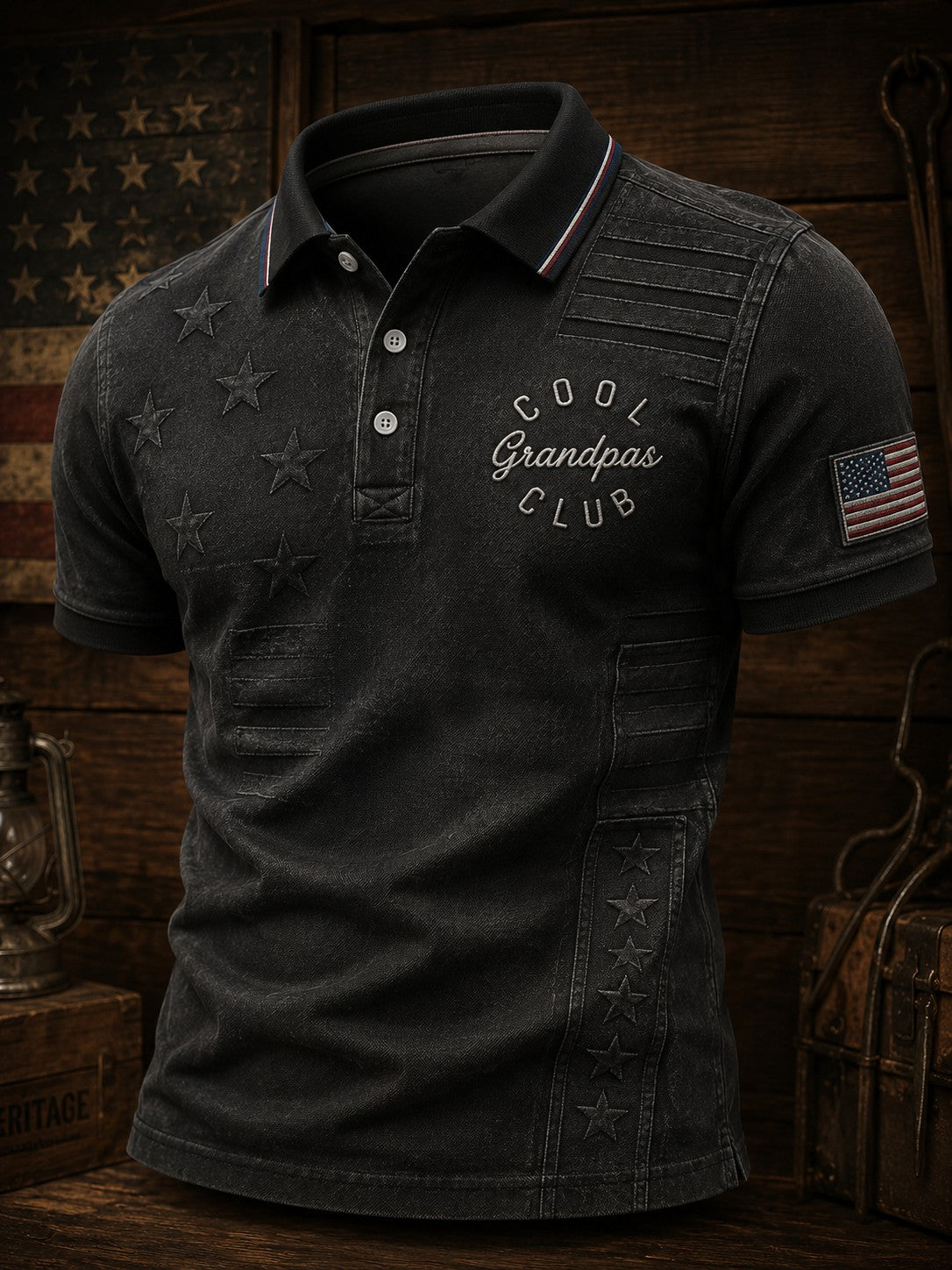 Men's Cool Grandpas Club Printed Shirt