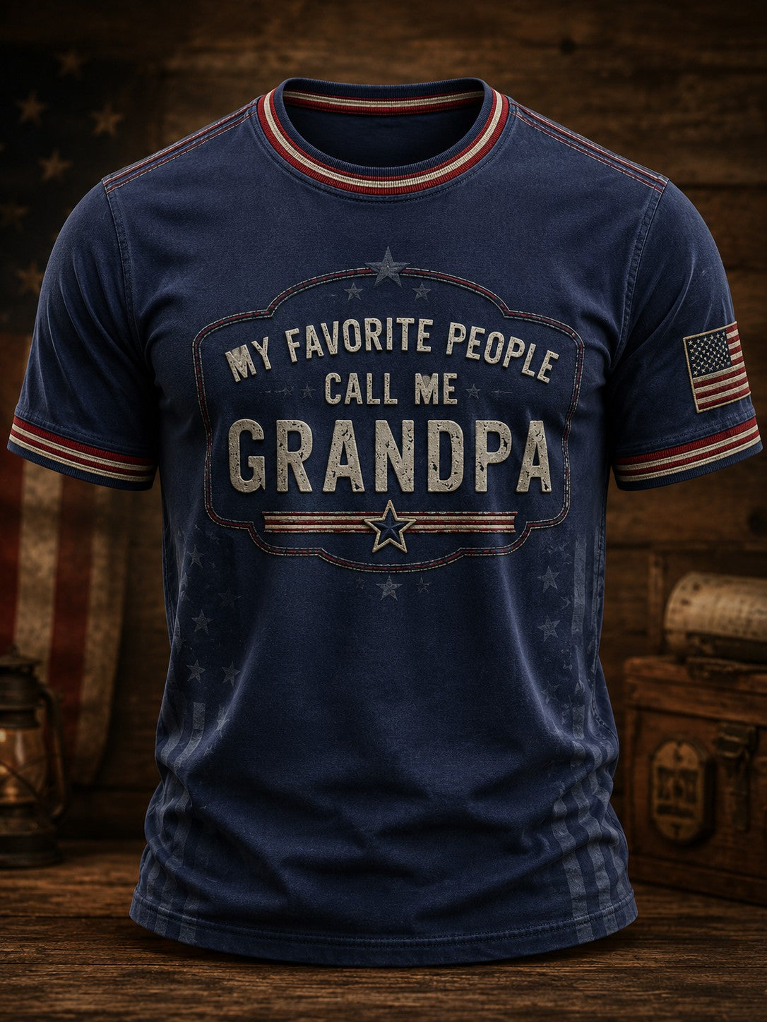 Men's My Favorite People Call Me Grandpa Printed T-shirt