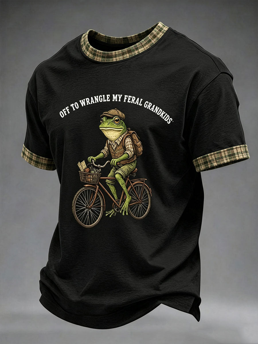 Men's Off To Wrangle My Feral Grandkinds Short Sleeves T-shirt
