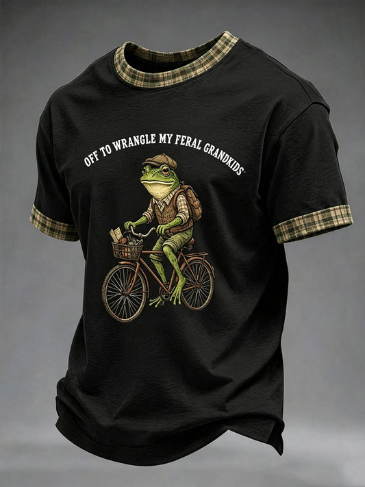 Men's Off To Wrangle My Feral Grandkinds Short Sleeves T-shirt