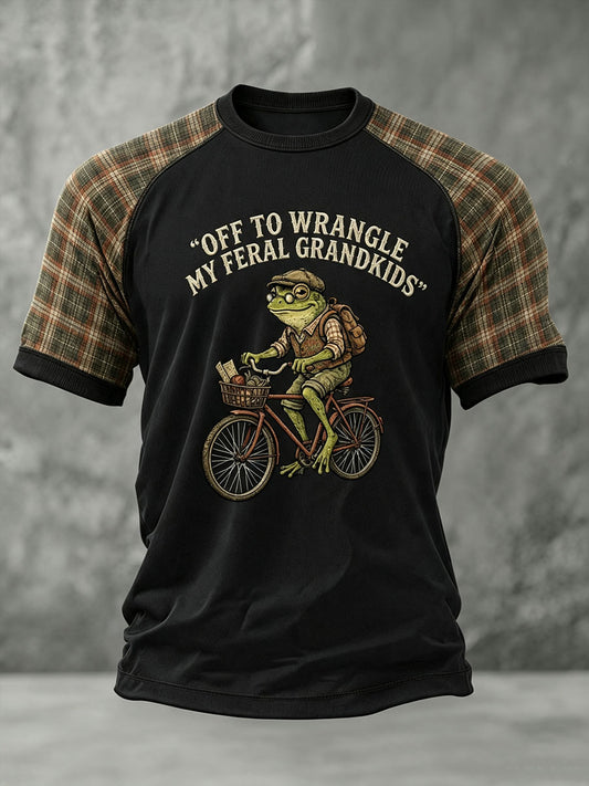 Men's Off To Wrangle My Feral Grandkinds Short Sleeve T-shirt