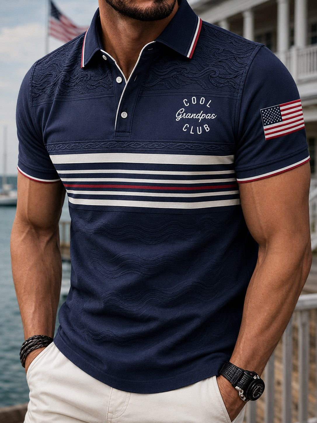 Men's Cool Grandpas Club Printed Shirt