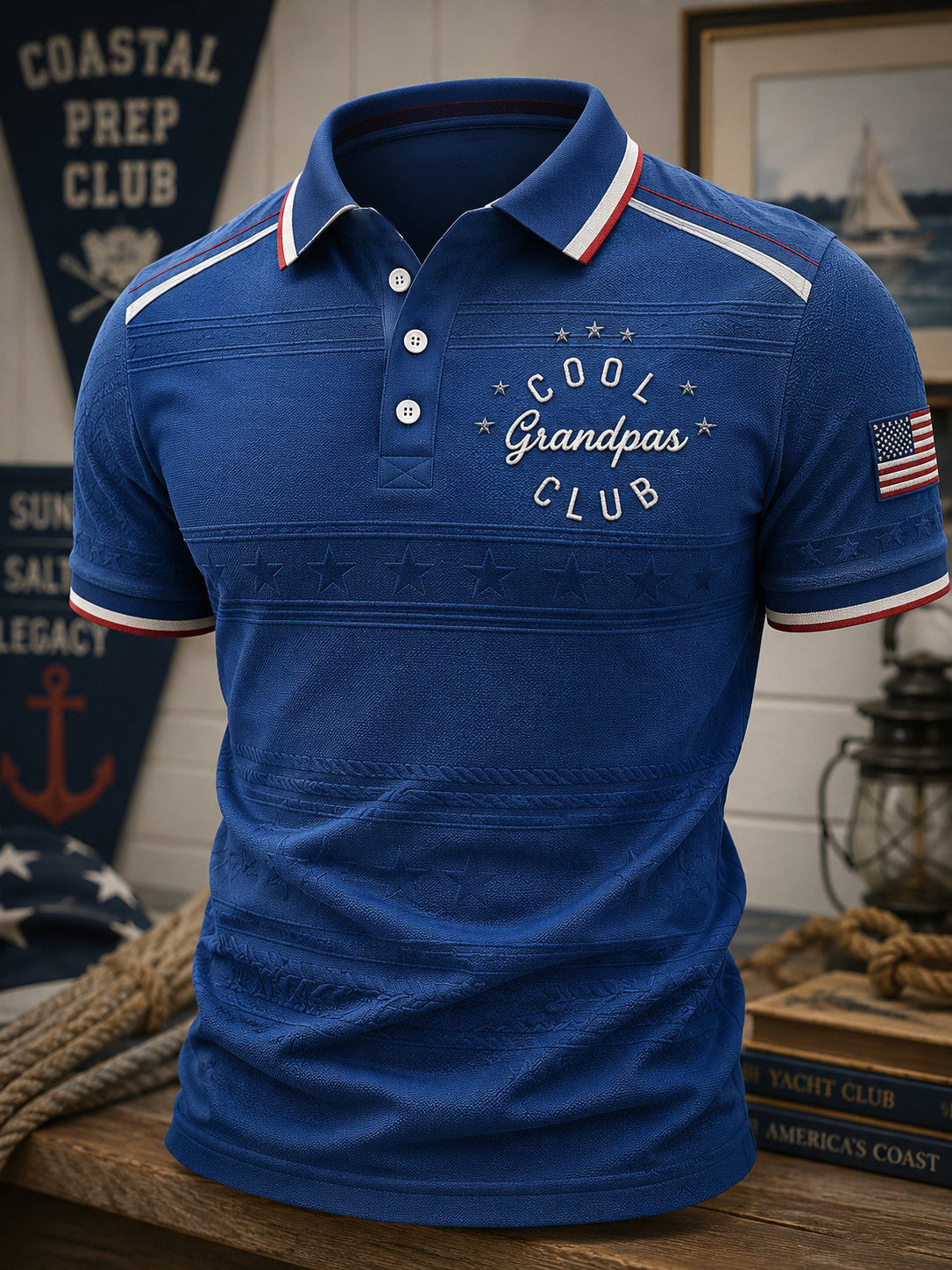 Men's Cool Grandpas Club Printed Shirt