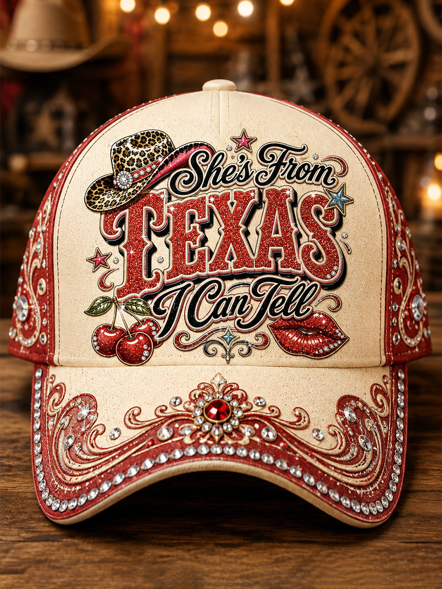 Unisex She's From Texas I Can Tell Print Hat