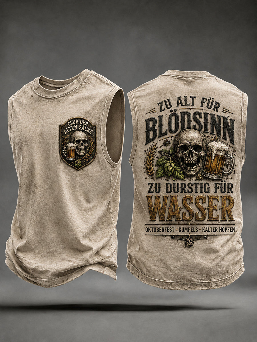 Men's Funny Oktoberfest Print Casual Racket Vest