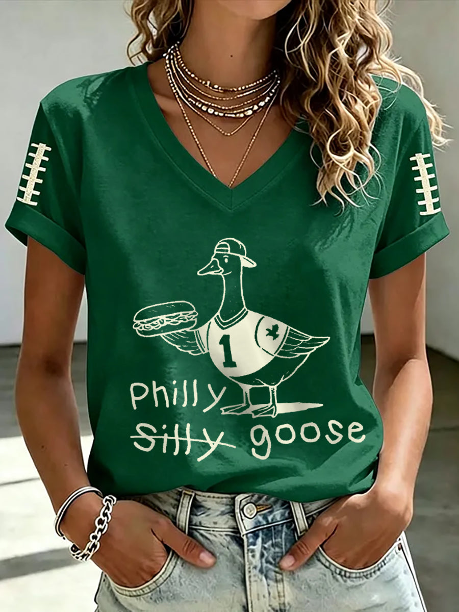 Women's Philly Football short-sleeved T-shirt