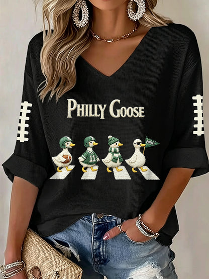 Women's Philly Football Waffle T-shirt