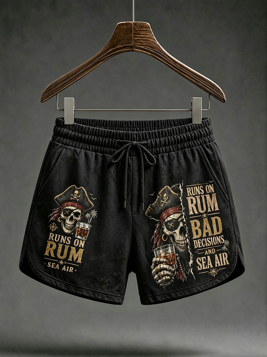Women's "Runs On Rum, Bad Decisions, and Sea Air" Shorts