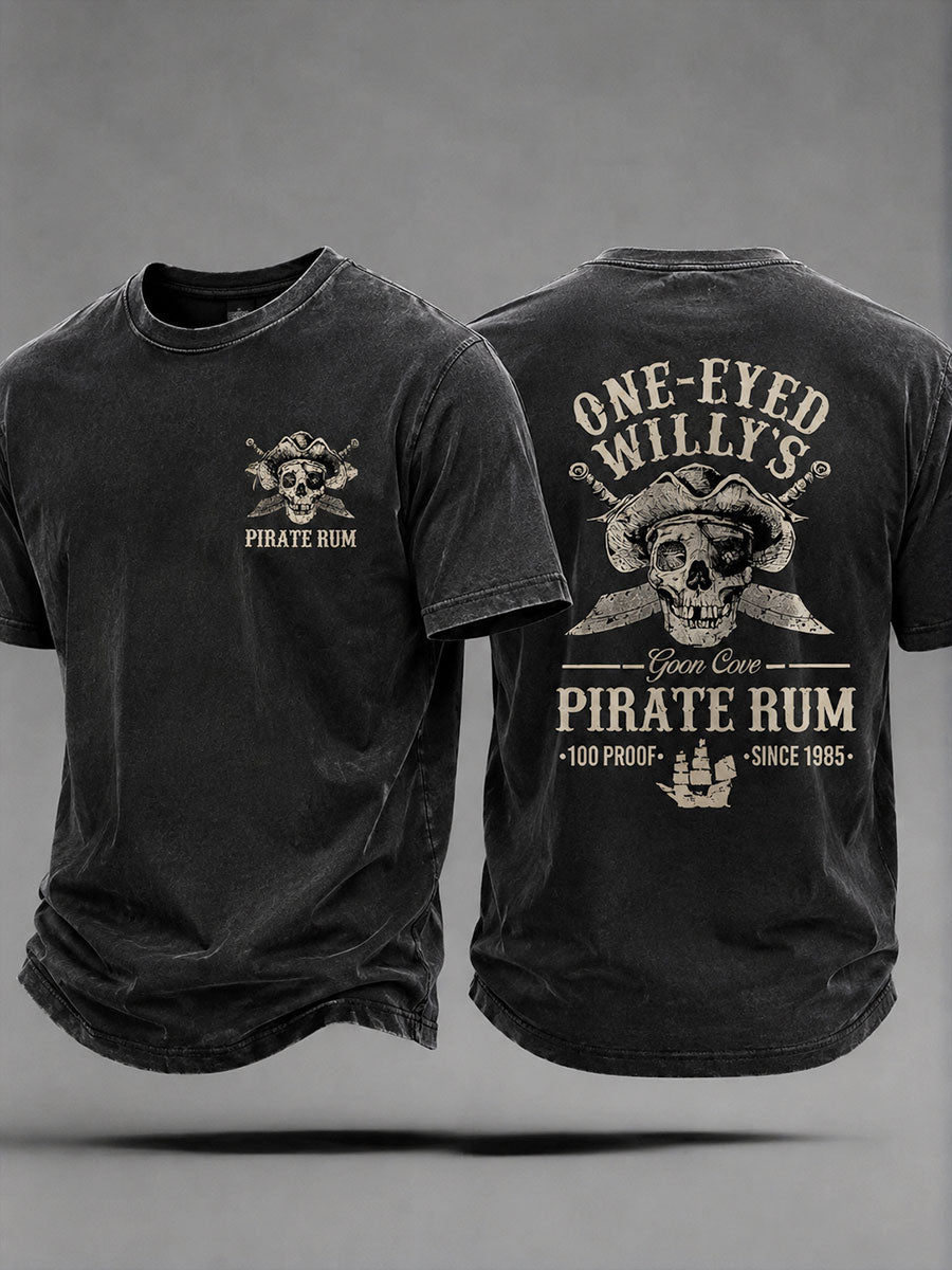 Men's One Eyed Willies Rum Pirate Rum Fun Casual Unisex T-shirt