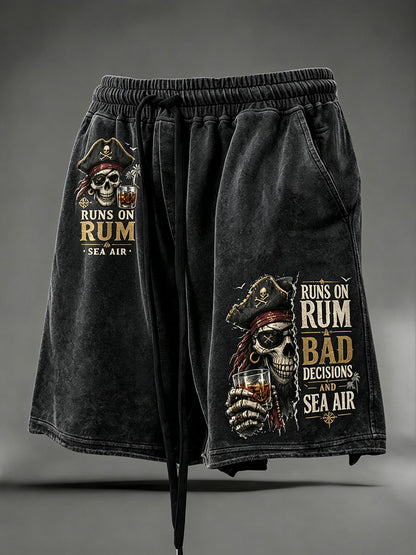 Men's "Runs On Rum, Bad Decisions, and Sea Air" Shorts