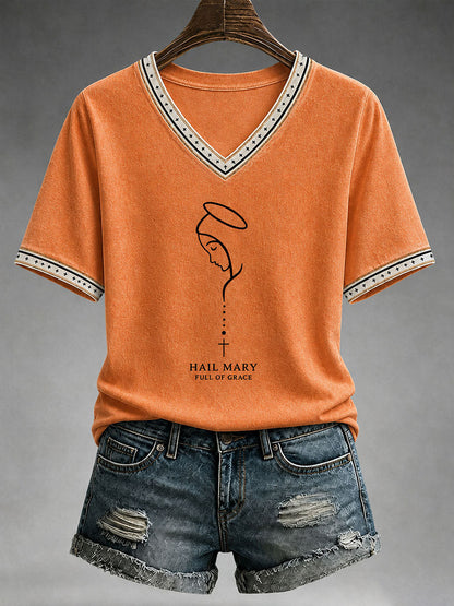 Women's Hail Mary Full Of Grace T-shirt
