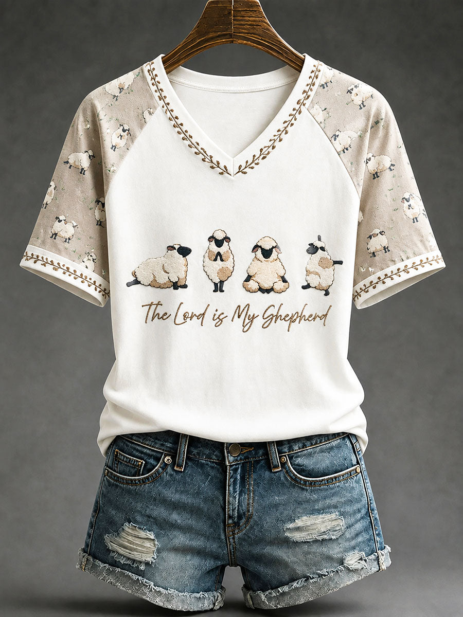 Women's" The Lord Is My Shepherd " Christian Casual T-shirt