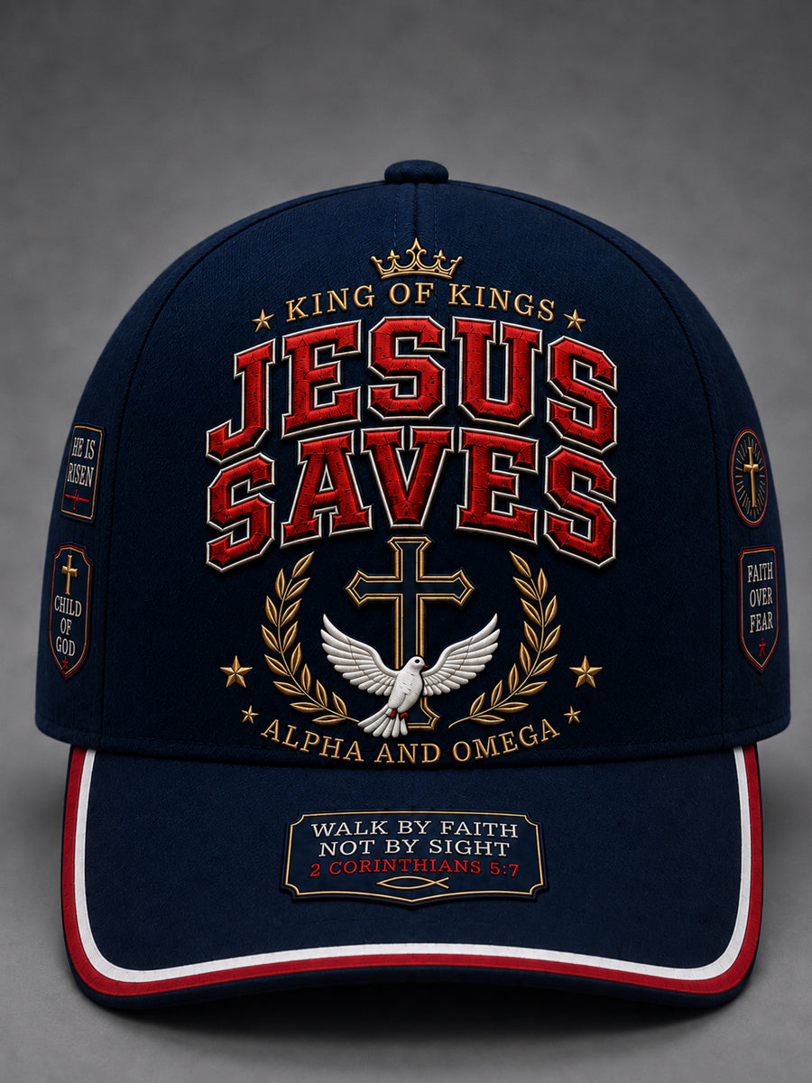 Unisex Christian JESUS SAVES Cross Print Hat