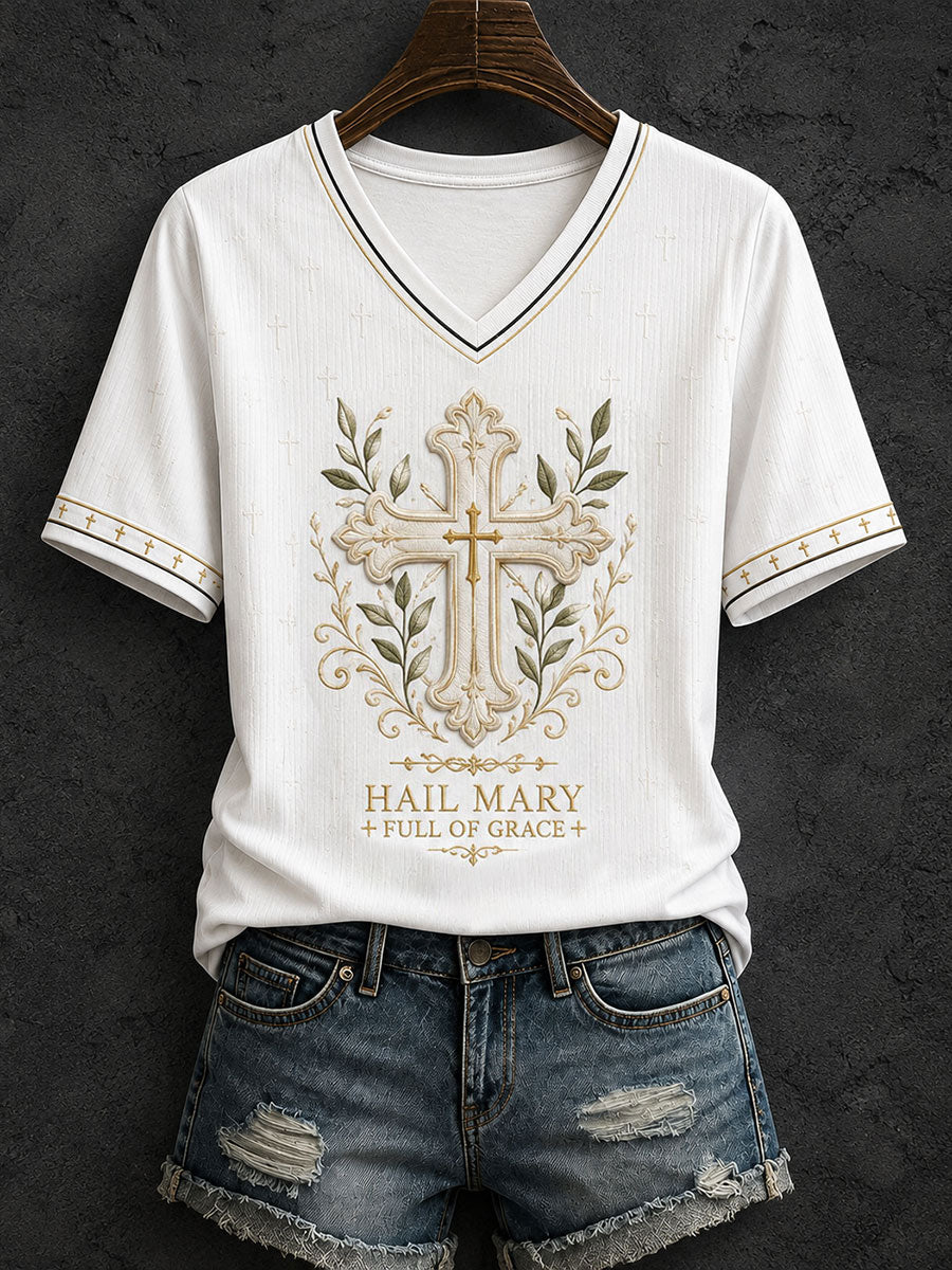 Women's Hail Mary Full Of Grace T-shirt