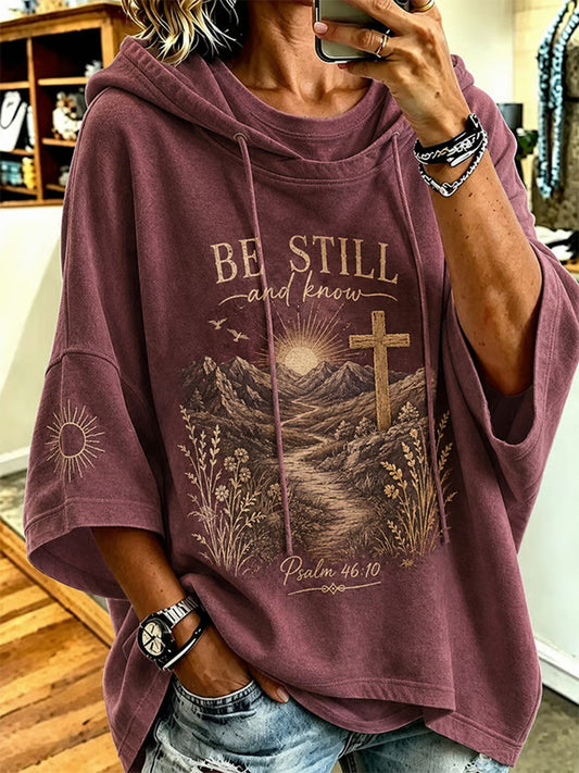 Women's"Be Still" Faith Casual Hoodie