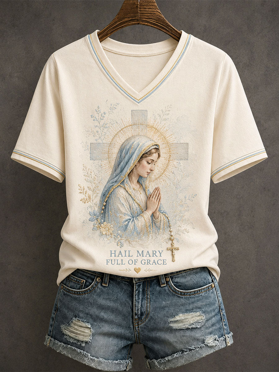 Women's Hail Mary Full Of Grace T-shirt