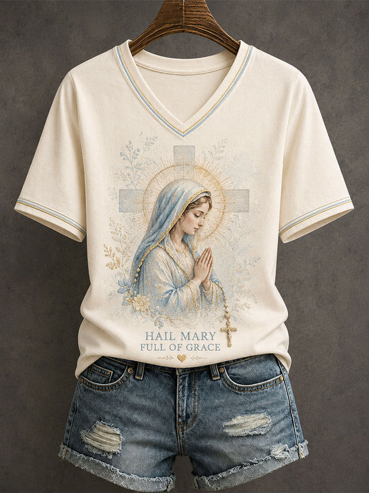 Women's Hail Mary Full Of Grace T-shirt