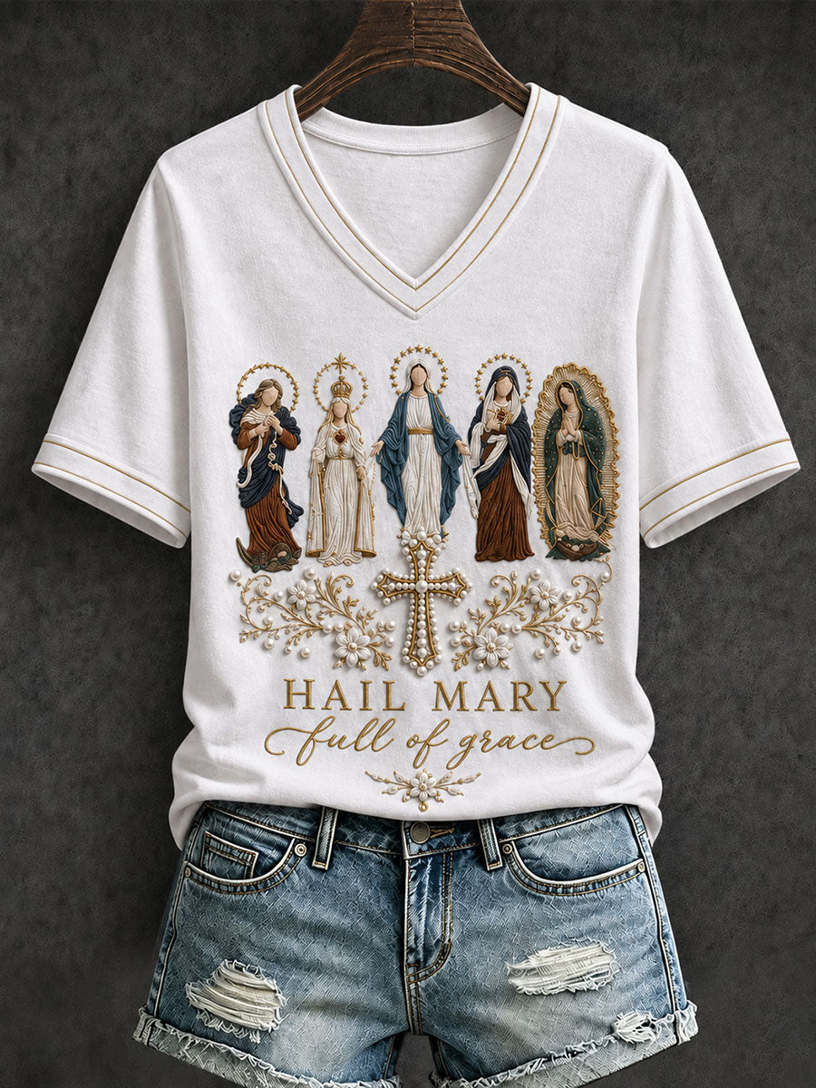 Women's Hail Mary Full Of Grace T-shirt