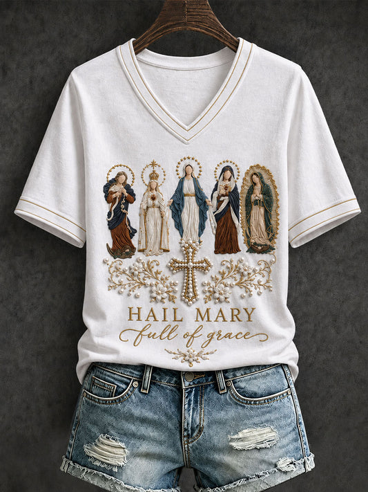 Women's Hail Mary Full Of Grace T-shirt