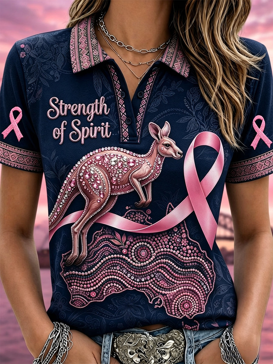 Women's Breast Cancer Awareness Australia Polo T-Shirt