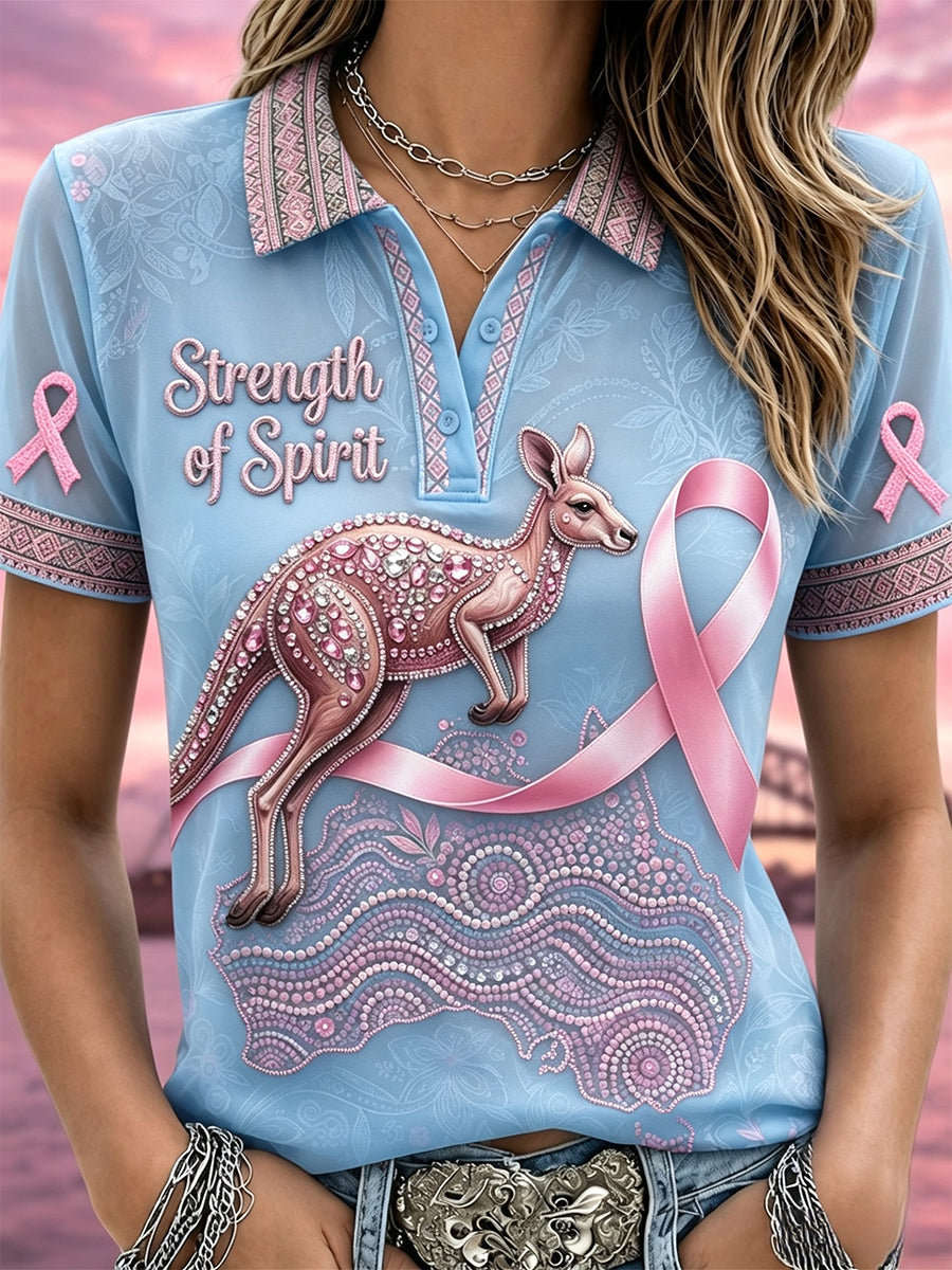 Women's Breast Cancer Awareness Australia Polo T-Shirt