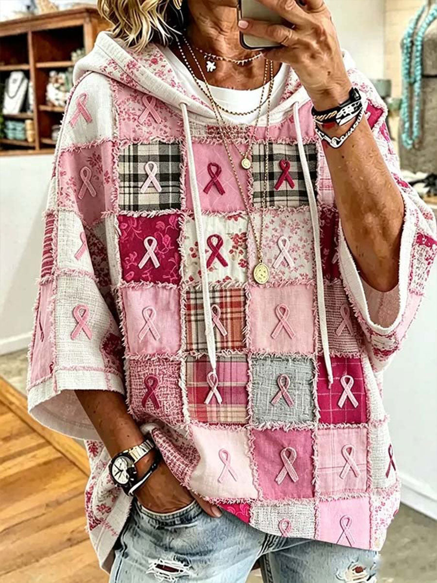 Women’s Breast Cancer Awareness Short-Sleeve Hoodie