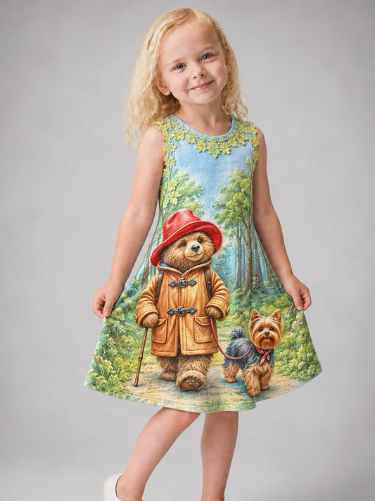 Girl's Art Printed Dress