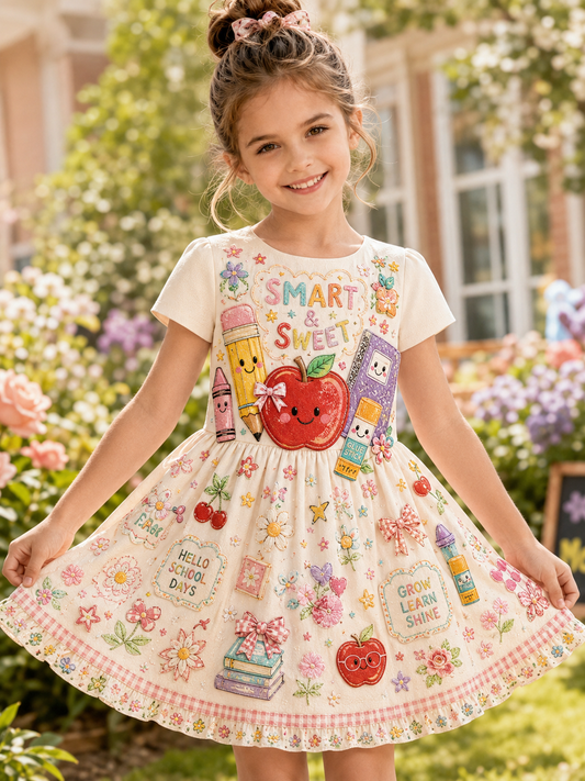 Back-To-School Season Art Casual Dress